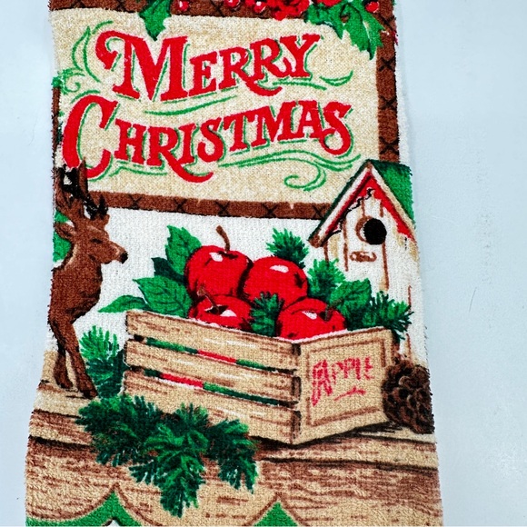 Vintage Cecil Saydah Kitchen Hand Dish Towel Country Christmas Classic Holidays - Picture 3 of 6